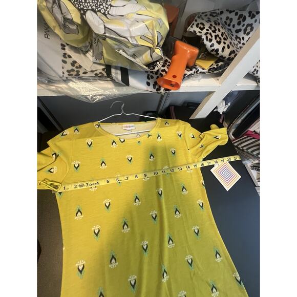 LulaRoe Yellow Body-con Comfy Core Julia Dress Size XS Fast Shipping NWT - Picture 8 of 9